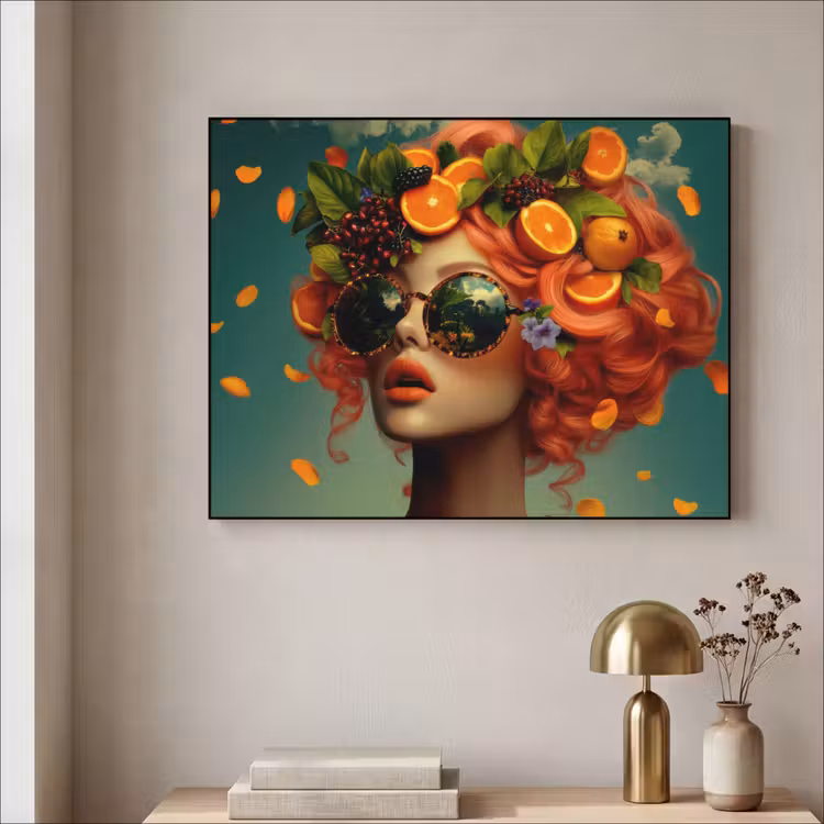 Art Frame - Vrouw - Sinaasappel - Bessen - Oranje — 3