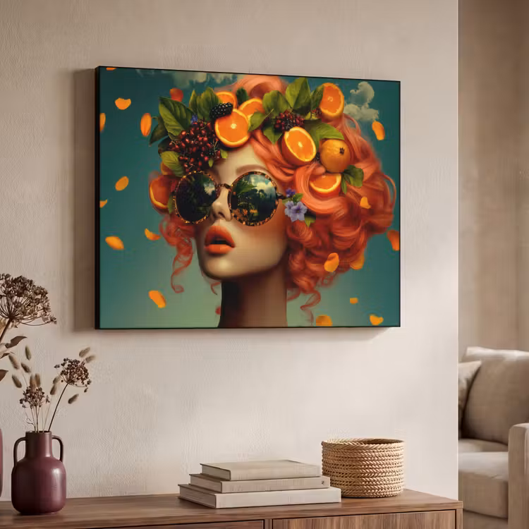 Art Frame - Vrouw - Sinaasappel - Bessen - Oranje — 4