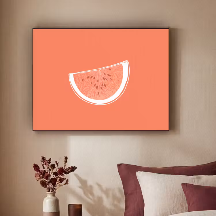 Art Frame - Watermeloen - Lijnen - Koraalrood — 2