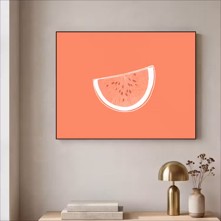 Art Frame - Watermeloen - Lijnen - Koraalrood — 3