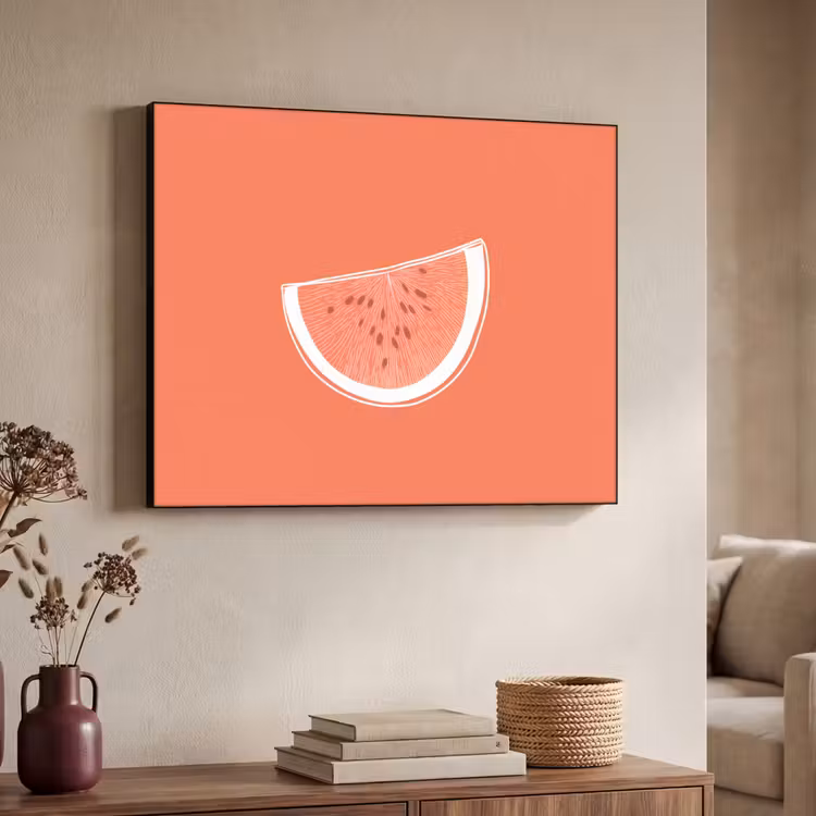 Art Frame - Watermeloen - Lijnen - Koraalrood — 4