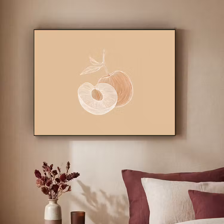 Art Frame - Perzik - Lijntekening - Pit - Beige — 2