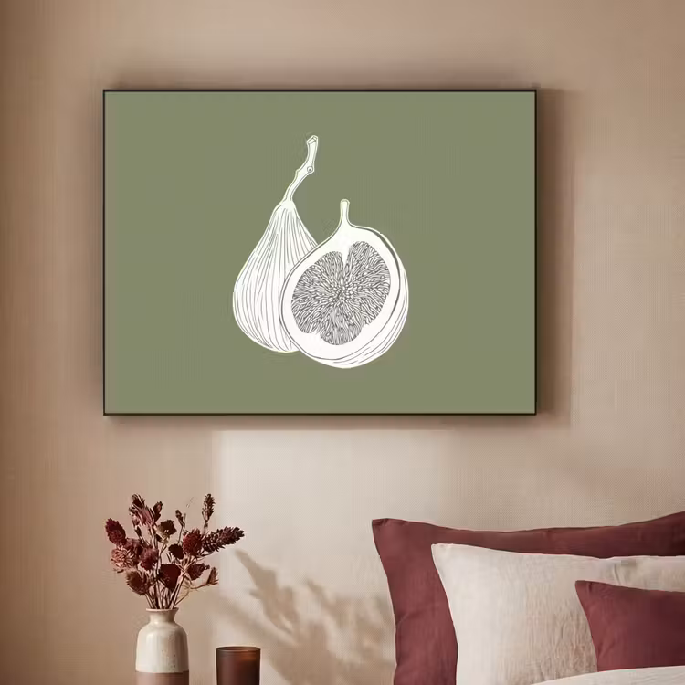 Art Frame - Vijgen - Minimalistisch - Getekend - Mosgroen — 2