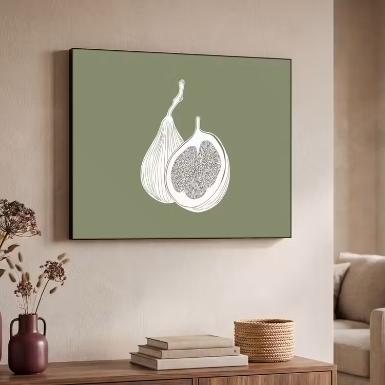 Art Frame - Vijgen - Minimalistisch - Getekend - Mosgroen — 4