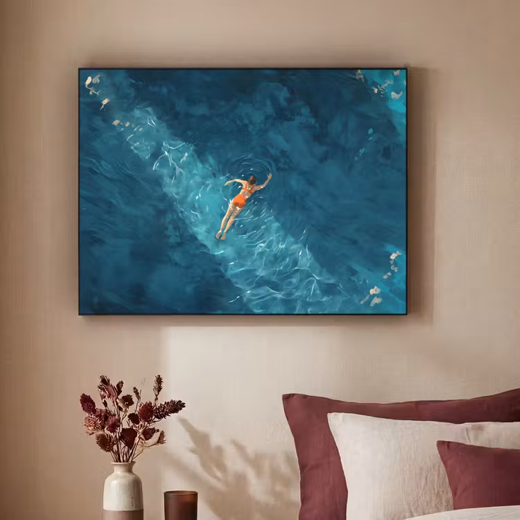 Art Frame - Vrouw - Water - Bikini - Oranje — 2