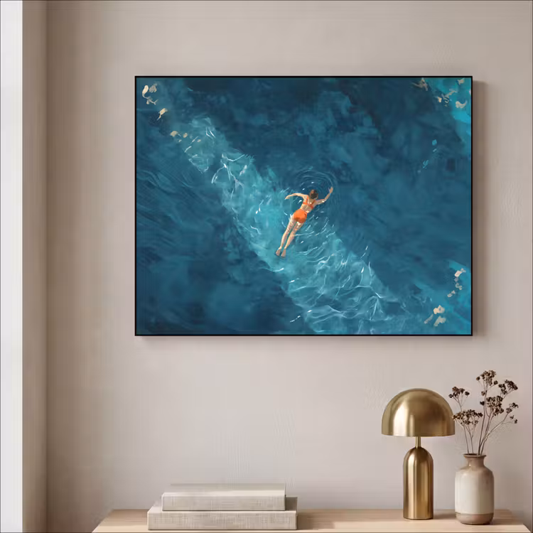 Art Frame - Vrouw - Water - Bikini - Oranje — 3