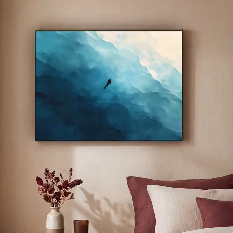 Art Frame - Zee - Silhouet - Abstract - Blauw — 2