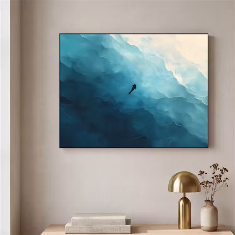 Art Frame - Zee - Silhouet - Abstract - Blauw — 3