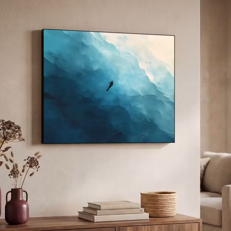 Art Frame - Zee - Silhouet - Abstract - Blauw — 4