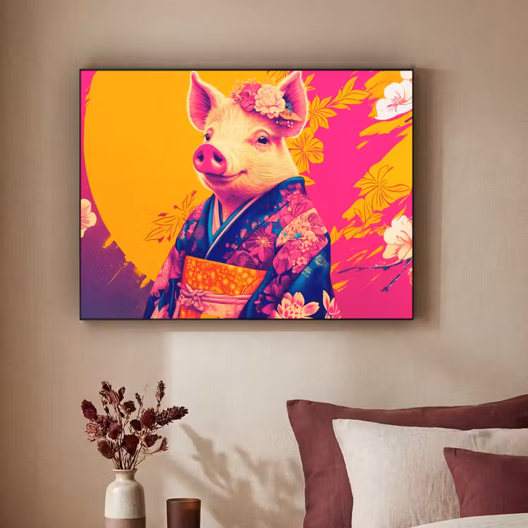 Art Frame - Varken - Bloemkroon - Kimono - Abstract — 2
