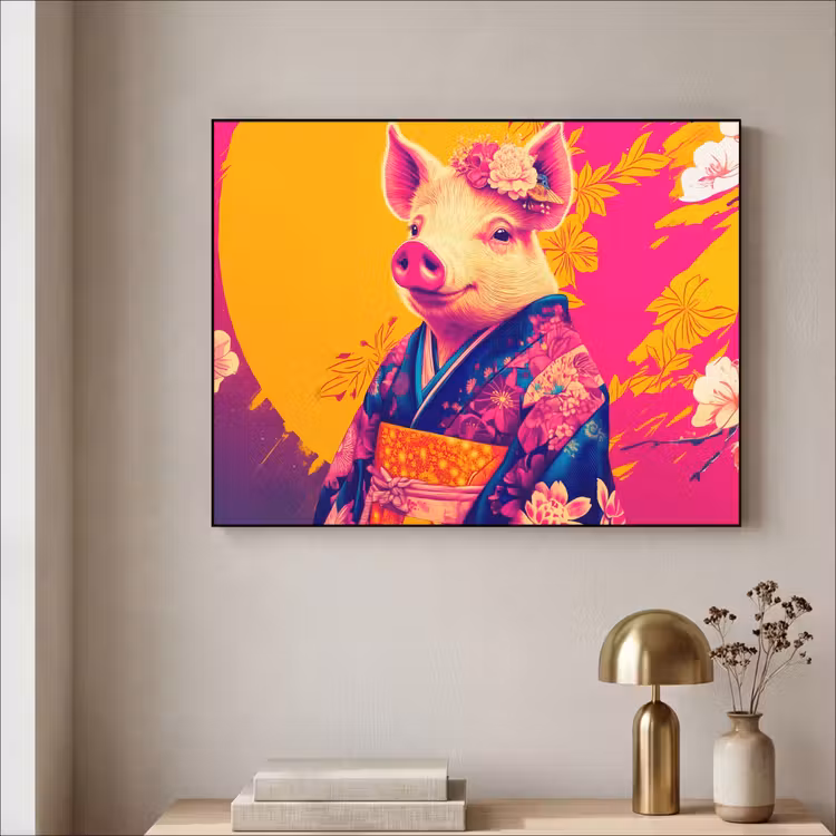 Art Frame - Varken - Bloemkroon - Kimono - Abstract — 3