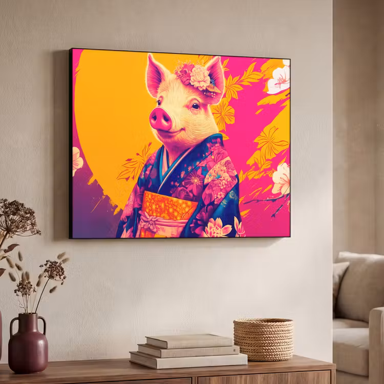 Art Frame - Varken - Bloemkroon - Kimono - Abstract — 4