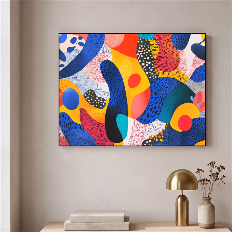 Art Frame - Vormen - Abstract - Stippels - Blauw — 3