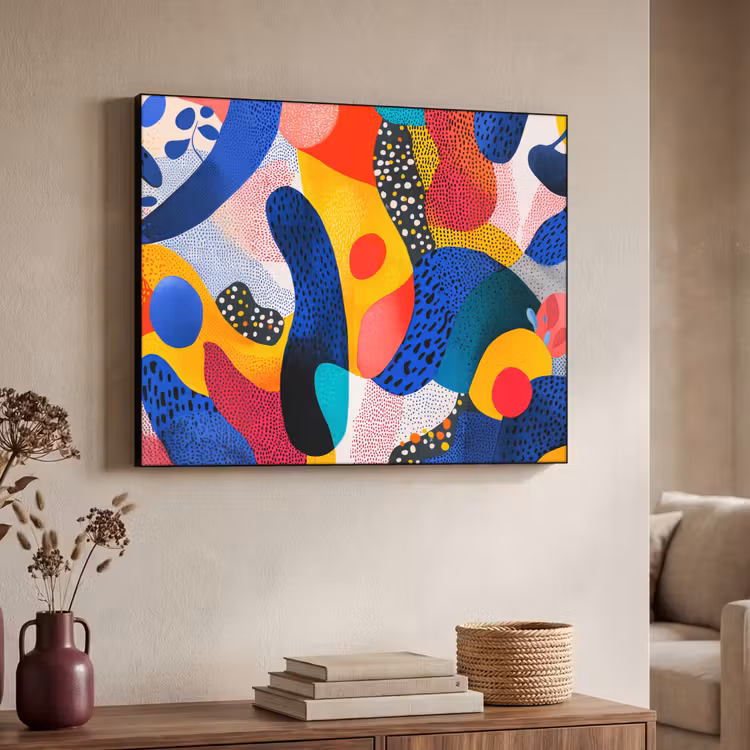 Art Frame - Vormen - Abstract - Stippels - Blauw — 4
