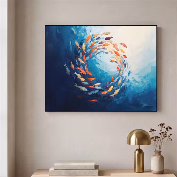 Art Frame - Zee - Vissen - Kleurrijk - Dynamisch — 3