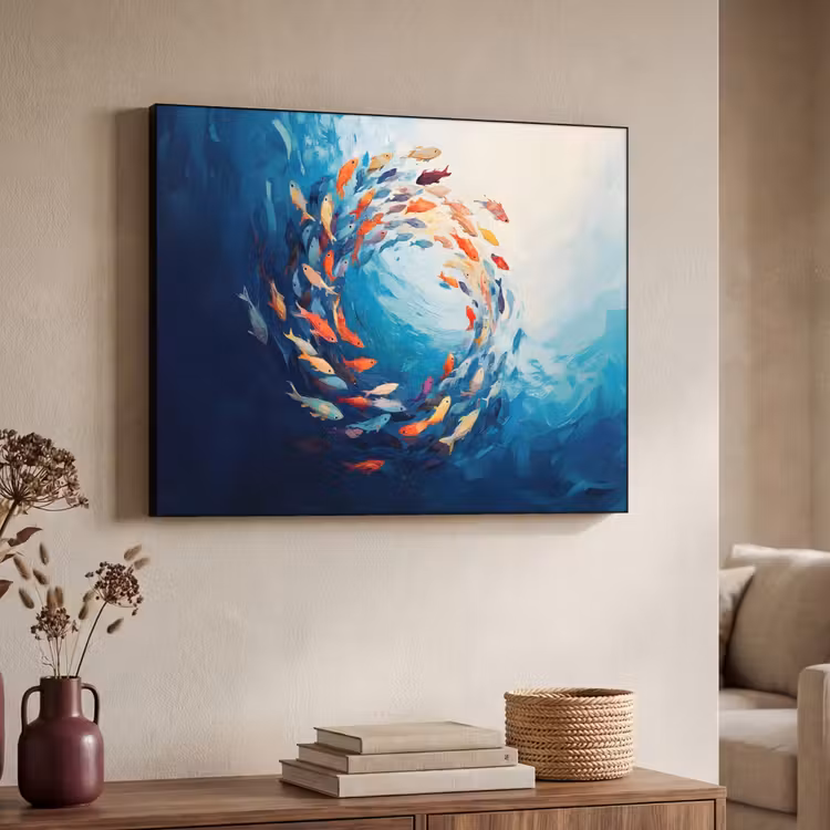 Art Frame - Zee - Vissen - Kleurrijk - Dynamisch — 4