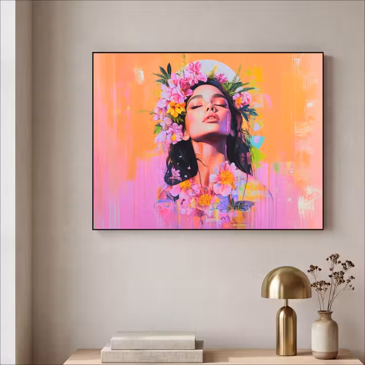 Art Frame - Portret - Bloemenkroon - Vrouw — 3