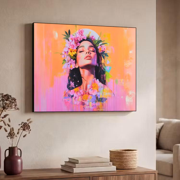 Art Frame - Portret - Bloemenkroon - Vrouw — 4
