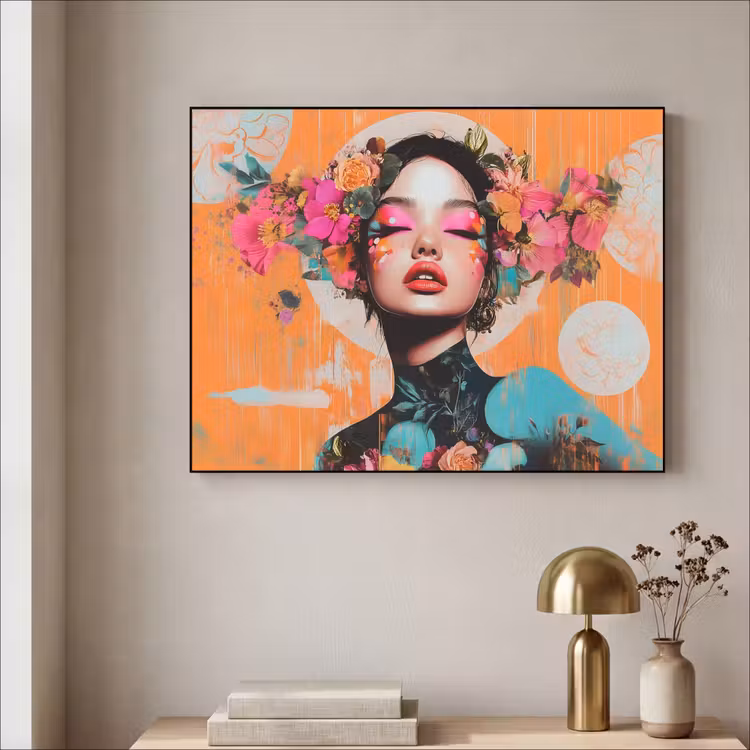 Art Frame - Portret - Vrouw - Abstract - Bloemen — 3