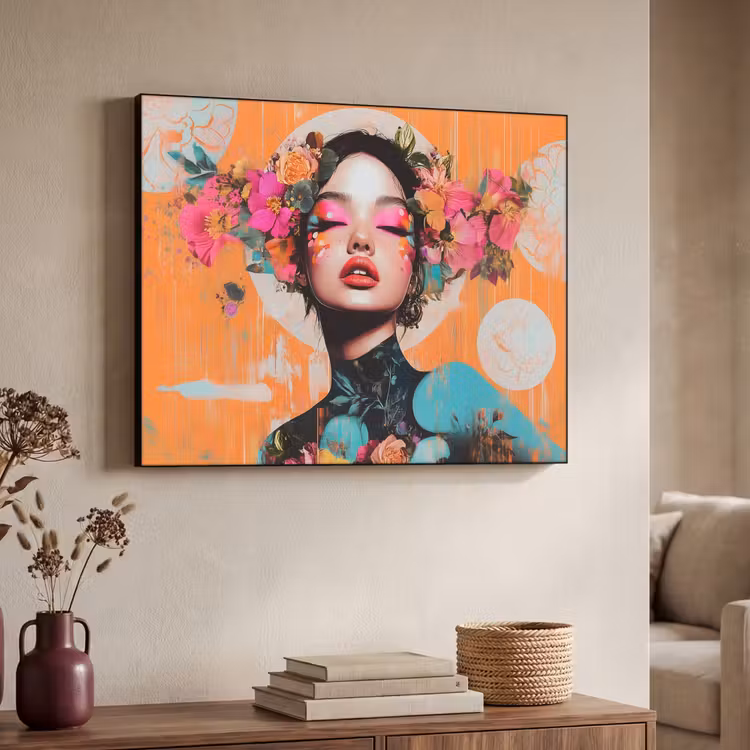 Art Frame - Portret - Vrouw - Abstract - Bloemen — 4