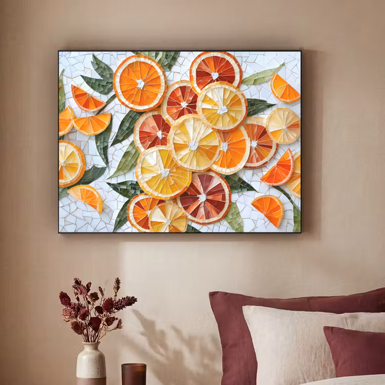 Art Frame - Schijfjes - Fruit - Oranje - Mozaïek — 2