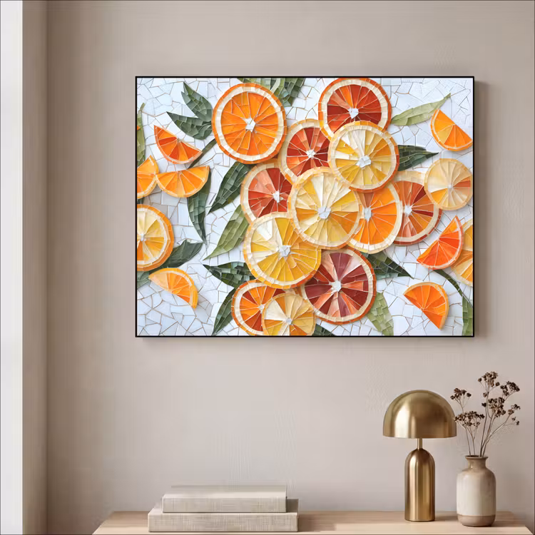 Art Frame - Schijfjes - Fruit - Oranje - Mozaïek — 3