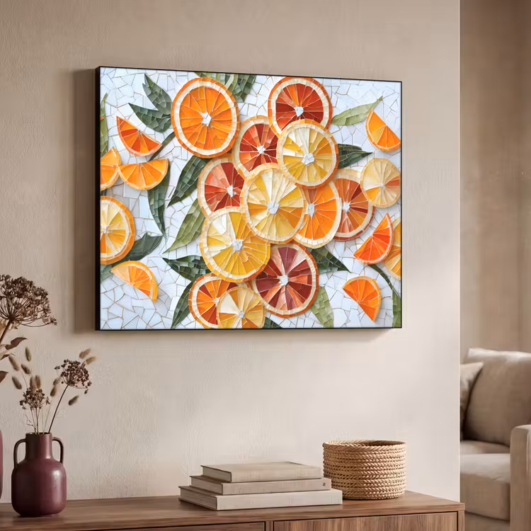 Art Frame - Schijfjes - Fruit - Oranje - Mozaïek — 4