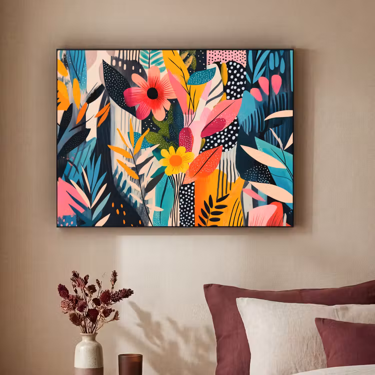 Art Frame - Schilderij - Abstract - Bloemen - Roze — 2