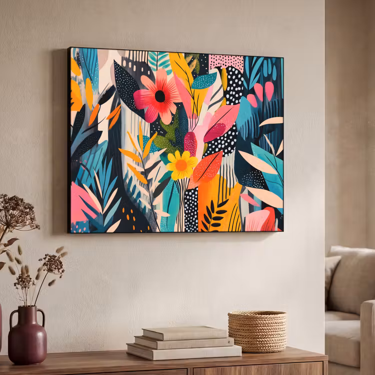 Art Frame - Schilderij - Abstract - Bloemen - Roze — 4
