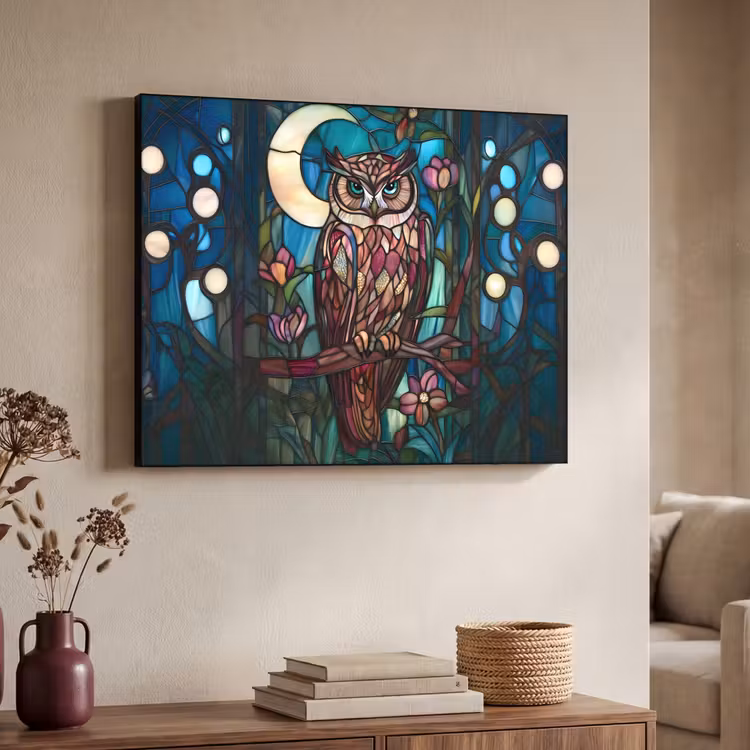 Art Frame - Uil - Mozaïek - Maan - Nacht — 4