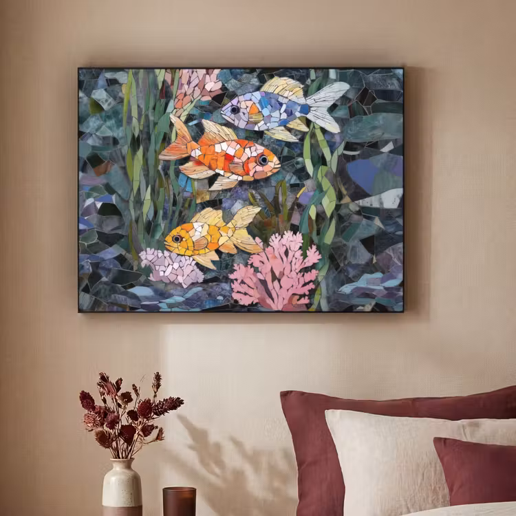 Art Frame - Vissen - Koraal - Zee - Mozaïek — 2