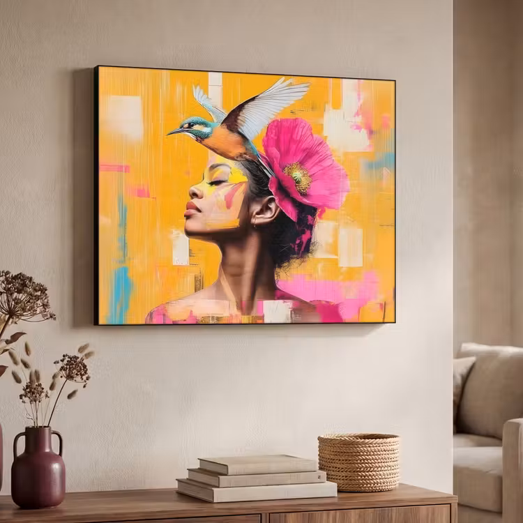 Art Frame - Vogel - Vrouw - Abstract - Bloem — 4