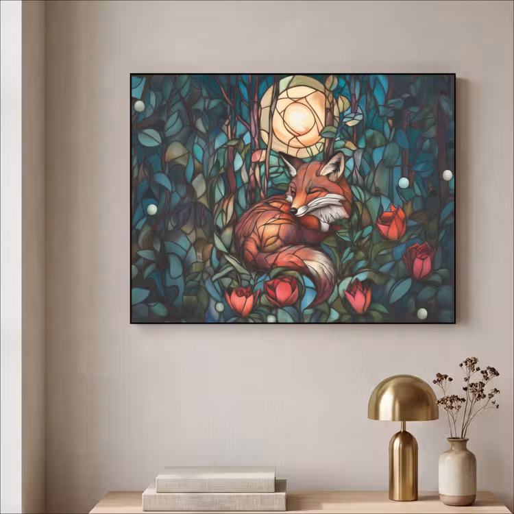 Art Frame - Vos - Mozaïek - Bos - Maan — 3