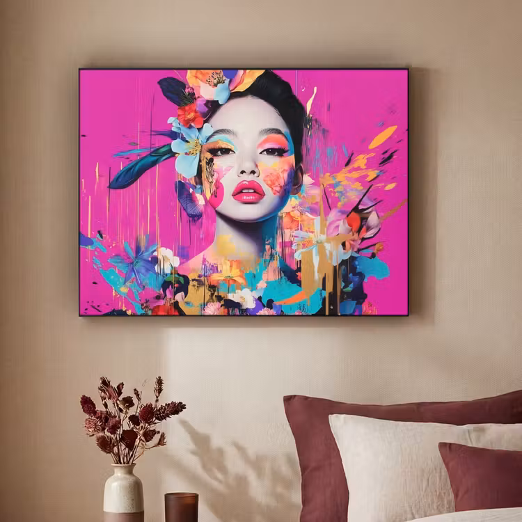 Art Frame - Vrouw - Portret - Abstract - Paars — 2