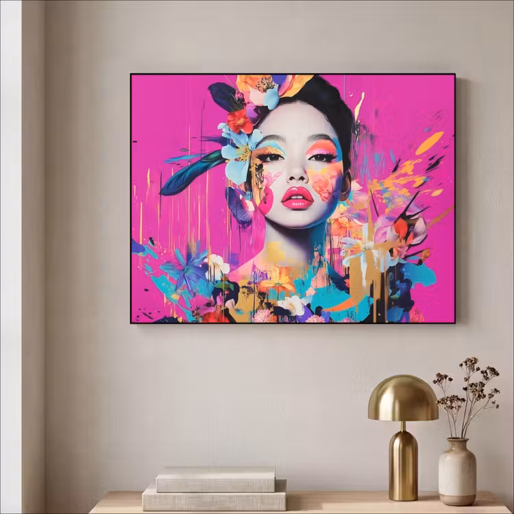 Art Frame - Vrouw - Portret - Abstract - Paars — 3