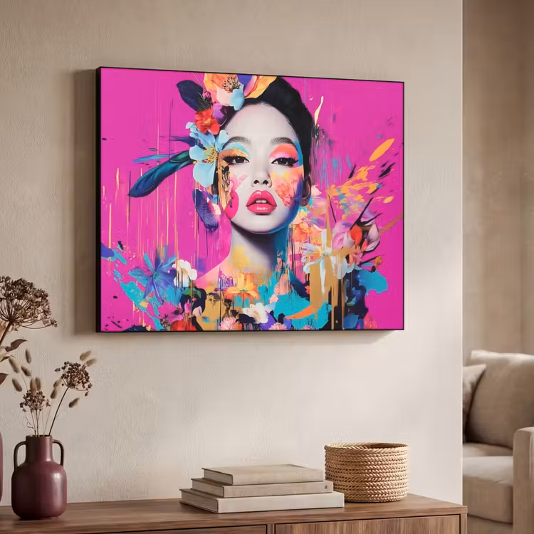 Art Frame - Vrouw - Portret - Abstract - Paars — 4