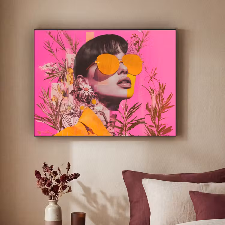 Art Frame - Zonnebril - Oranje - Vrouw - Planten — 2