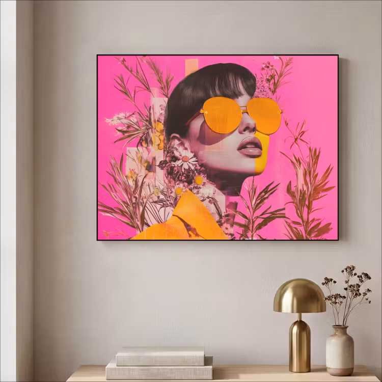 Art Frame - Zonnebril - Oranje - Vrouw - Planten — 3