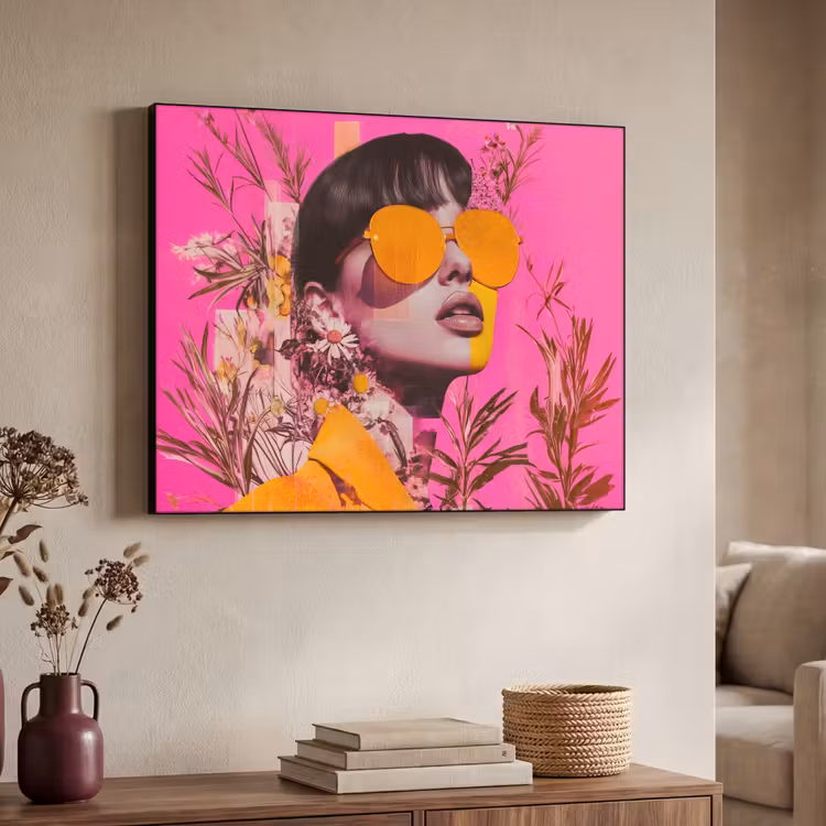 Art Frame - Zonnebril - Oranje - Vrouw - Planten — 4