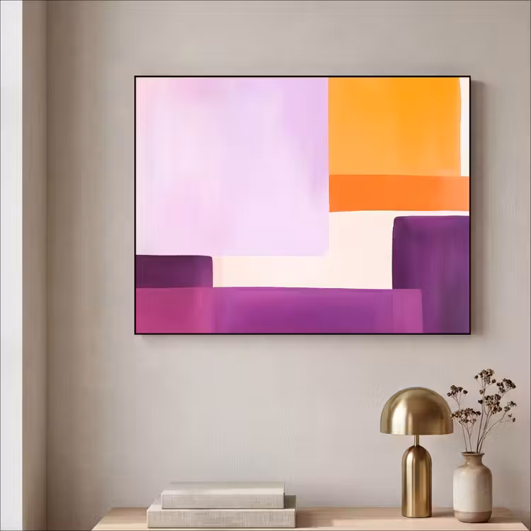 Art Frame - Vlakken - Abstract - Rechthoekig - Oranje — 3