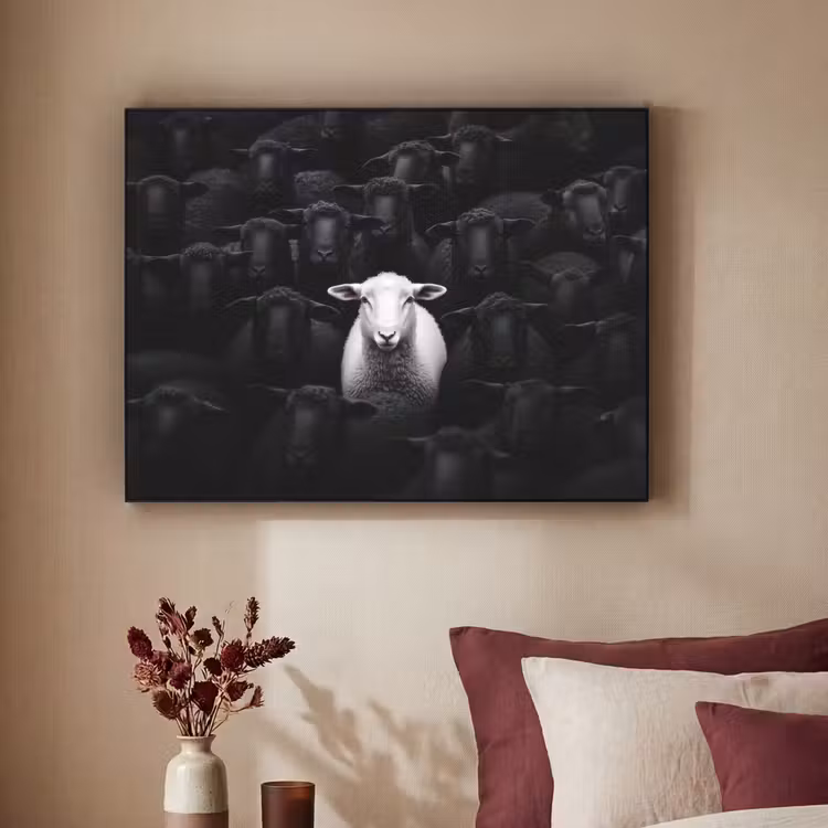 Art Frame - Schapen - Wit - Duisternis — 2