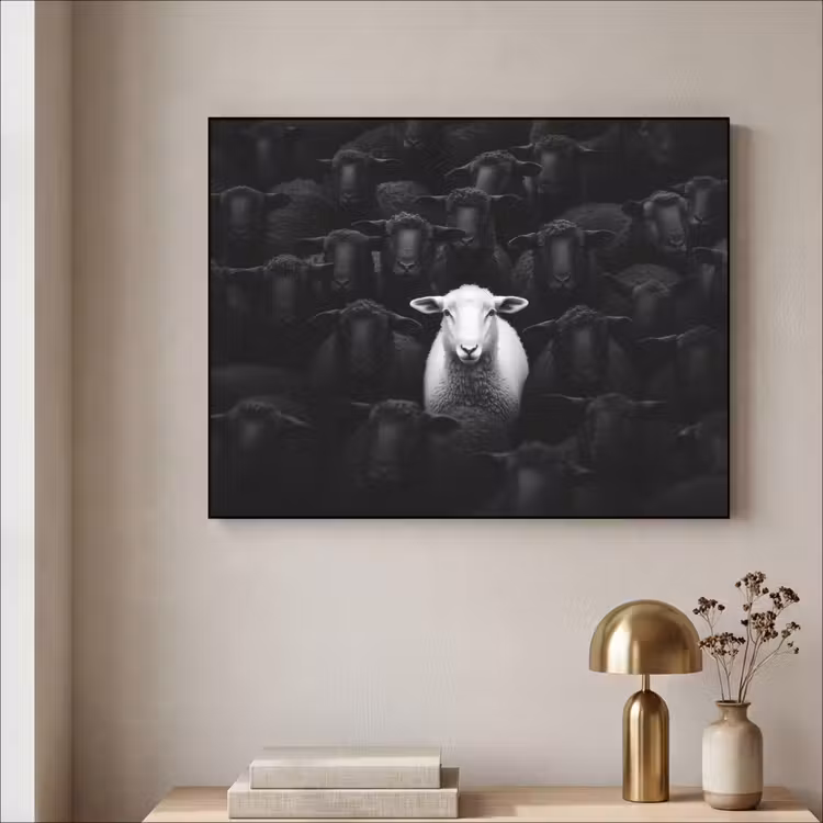 Art Frame - Schapen - Wit - Duisternis — 3