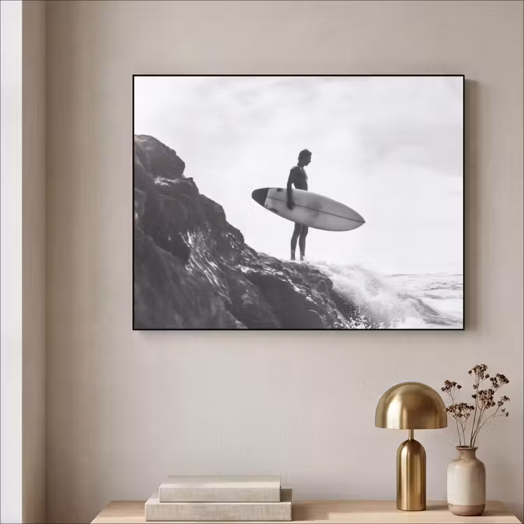 Art Frame - Surfer - Rots - Oceaan - Golven — 3