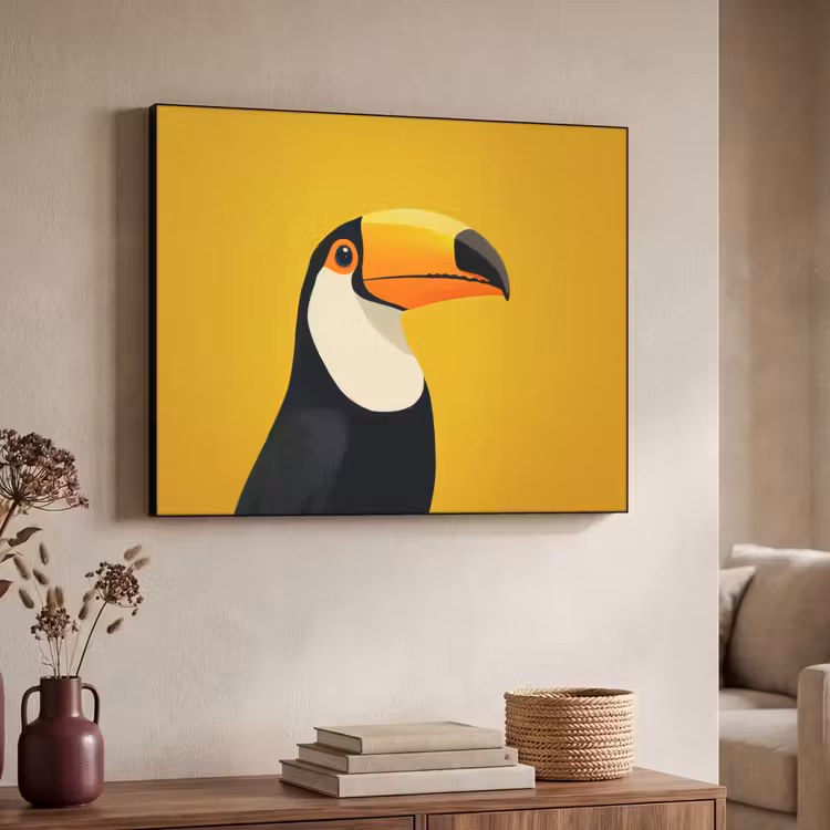 Art Frame - Toekan - Minimalistisch - Snavel - Oranje — 4