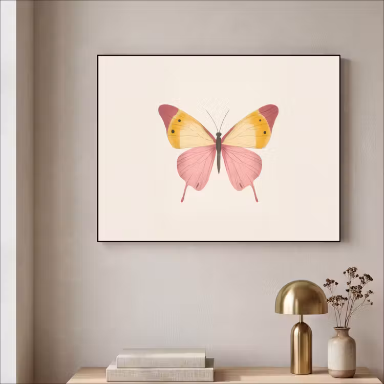 Art Frame - Vlinder - Illustratie - Roze — 3