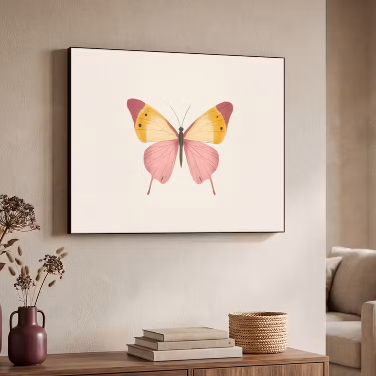 Art Frame - Vlinder - Illustratie - Roze — 4