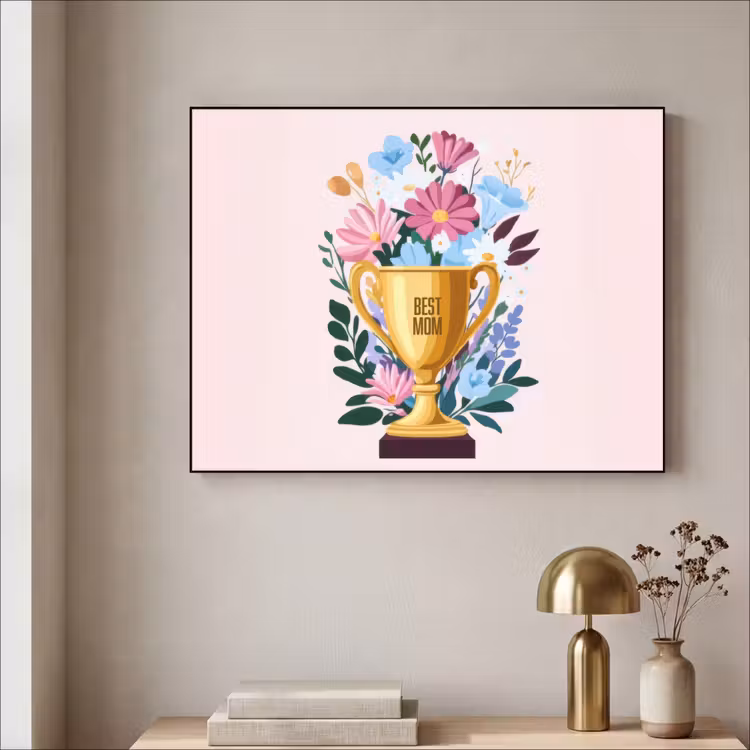 Art Frame - Trofee - Best Mom - Bloemen - Kleurrijk — 3