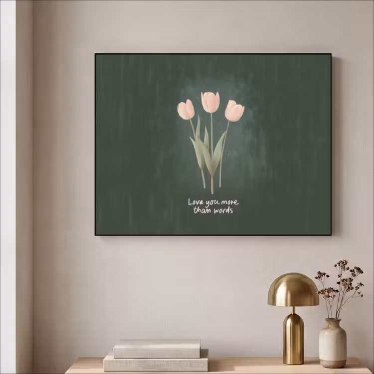 Art Frame - Tulpen - Roze - Tekst - Love — 3