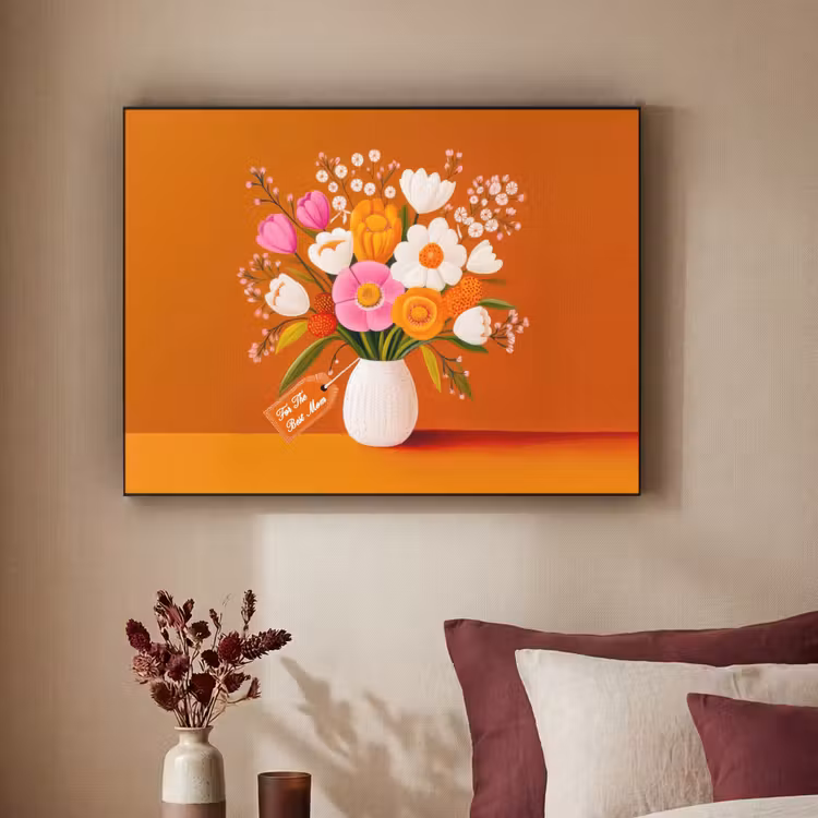 Art Frame - Vaas - Bloemen - Oranje — 2