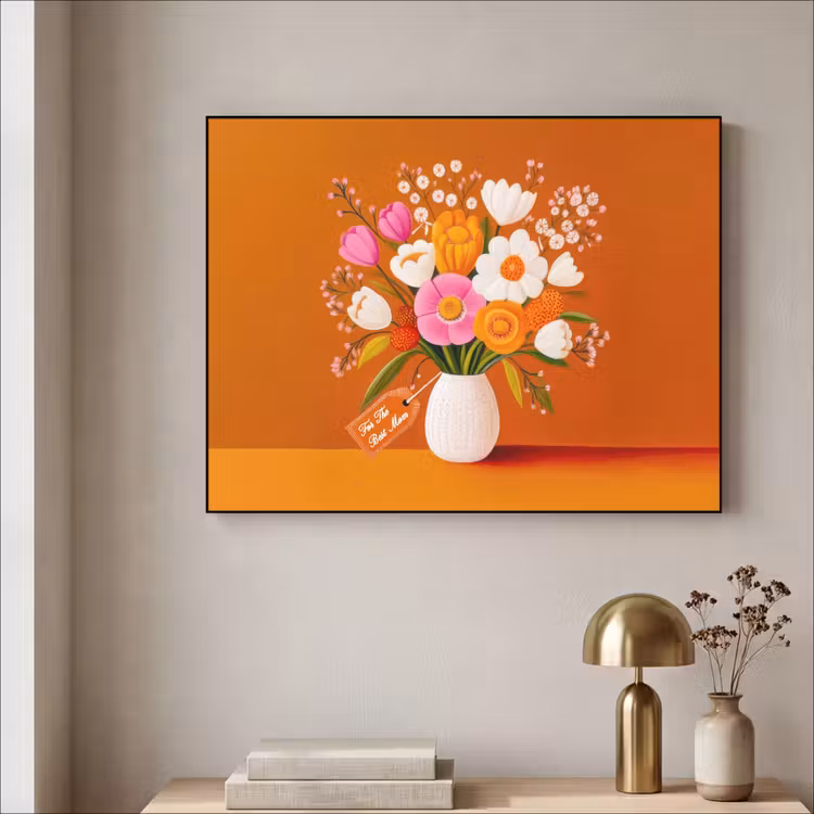 Art Frame - Vaas - Bloemen - Oranje — 3